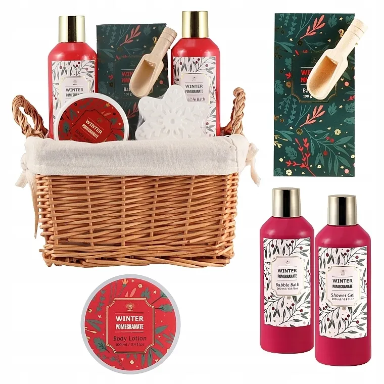 Aurora Winter Pomegranate Set u korpi, 7 proizvoda