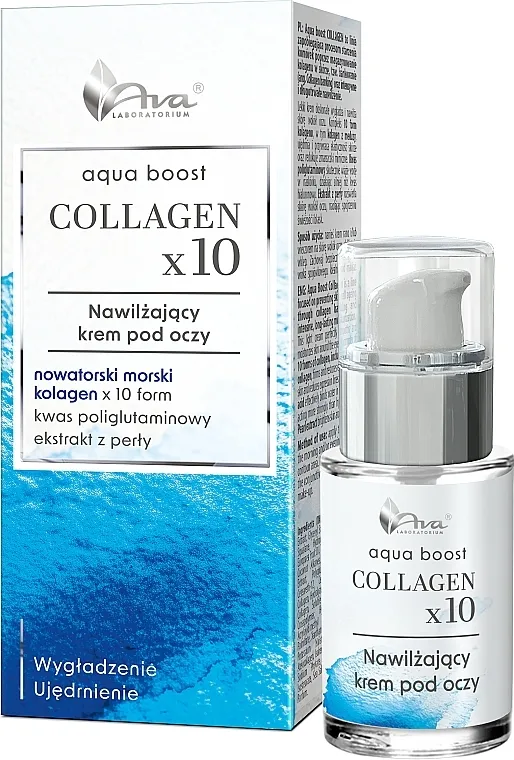 Ava Laboratorium Aqua Boost Collagen x10 Moisturizing Eye Cream Hidratantna krema za područje oko očiju