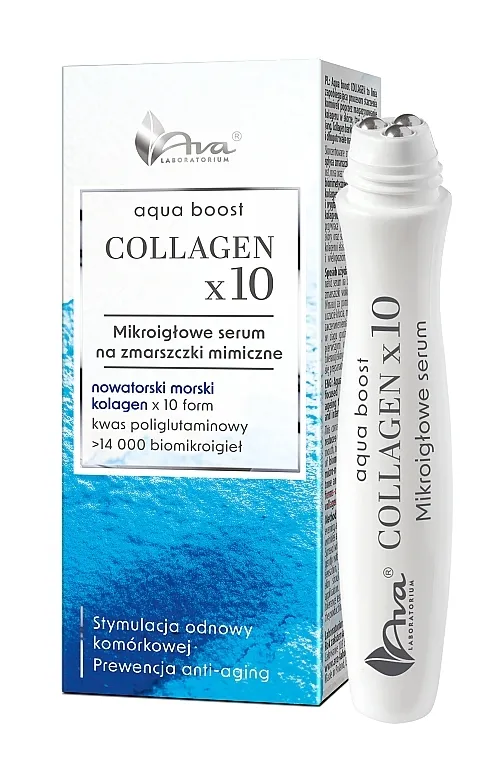 Ava Laboratorium Aqua Boost Collagen x10 Serum Mikroiglene serum protiv mimičkih bora