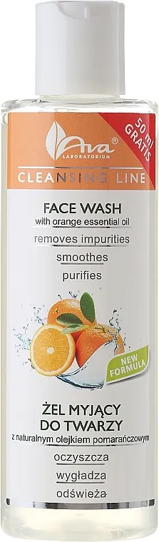 Ava Laboratorium Cleansing Line Face Wash With Orange Essential Oil Gel za čišćenje s uljem naranče