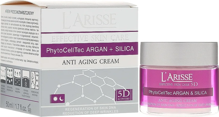 Ava Laboratorium L'Arisse 5D Anti-Wrinkle Cream Stem Cells &amp; Silica Krema protiv bora od matičnih ćelija argana i silicijem 70+