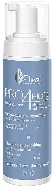 Ava Laboratorium Pro4biotic Cleansing and Soothing Foam for Washing Face Čistilna i umirujuća pjena za umivanje lica