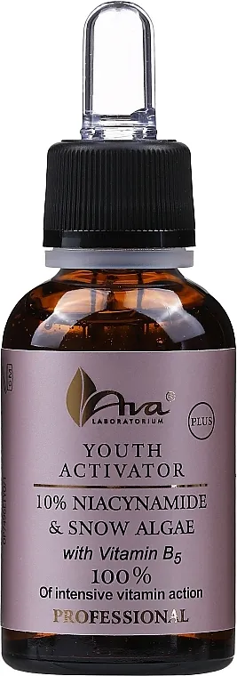 Ava Laboratorium Youth Activator Niacinamide &amp; Snow Algae With Vitamin B5 Aktivator mladosti s niacinamidom, snježnim algama i vitaminom B5