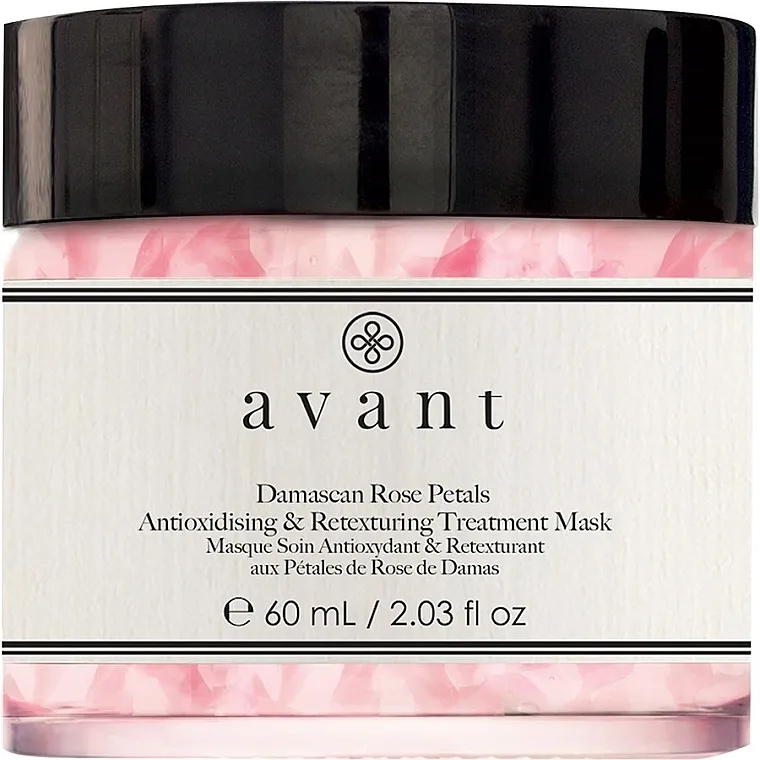 Avant Damascan Rose Petals Antioxidising &amp; Retexturing Treatment Mask Antioksidativna i obnavljajuća maska sa laticama damast ruže