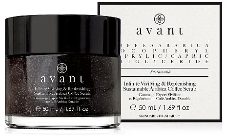 Avant Infinite Vivifying &amp; Replenishing Sustainable Arabica Coffee Scrub Osnažujući i obnavljajući piling od kafe