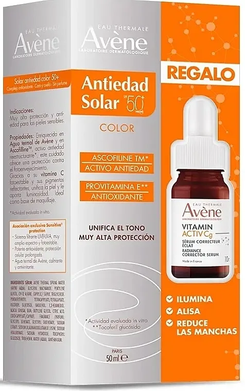 Avene Solaire (sunscreen/50ml + ser/10ml) Set