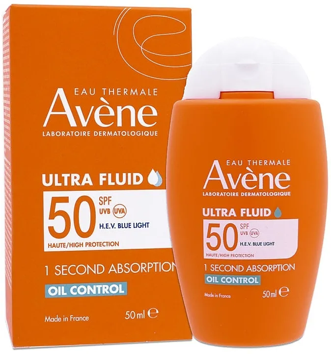 Avene Ultra-Fluid Oil Control 1 Second Control SPF50 Fluid za zaštitu od sunca za lice