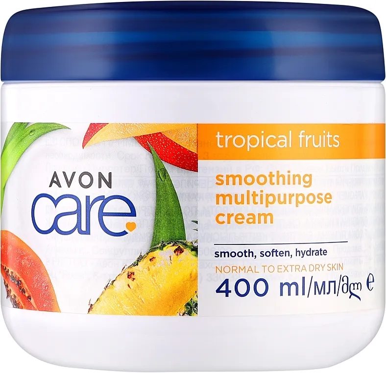 Avon Care Smoothing Multipurpose Cream Tropical Fruits Multifunkcionalna krema za lice, ruke i telo sa ekstraktima voća