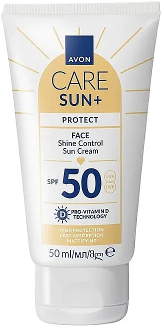 Avon Care Sun+ Protect Shine Control Sun Cream Matirajuća krema za lice sa SPF 50