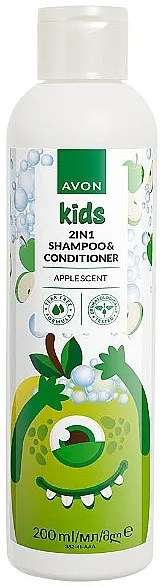 Avon Kids Apple Scent 2In1 Shampoo &amp; Conditioner Šampon i balzam 2u1 Jabuka