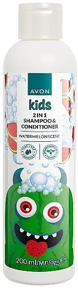 Avon Kids Watermelon Scent 2In1 Shampoo &amp; Conditioner Šampon i regenerator 2u1 Lubenica