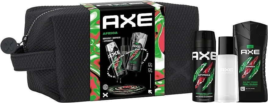 Axe Africa Set (ash/100ml + b/wash/250ml + deo/150ml + bag/1pc)