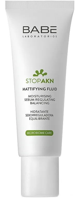 Babe Laboratorios Stop AKN Microbiome Care Mattifying Fluid Matirajući hidratantni fluid za masnu i problematičnu kožu