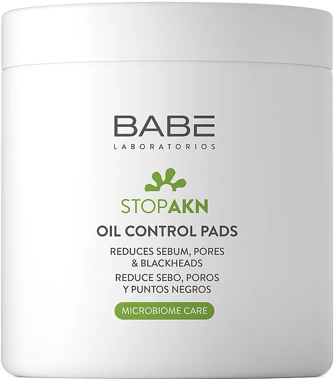 Babe Laboratorios Stop AKN Microbiome Care Oil Control Tonizirajući jastučići za kontrolu sebuma i sužavanje pora