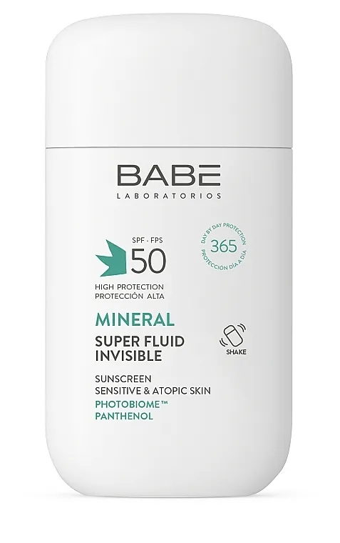 Babe Laboratorios Sunscreen Mineral Fluid Superfluid za zaštitu od sunca SPF 50