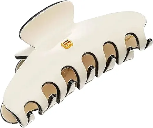 Balmain Paris Hair Couture Cellulose Large White/Black Šnala za kosu u obliku krabe