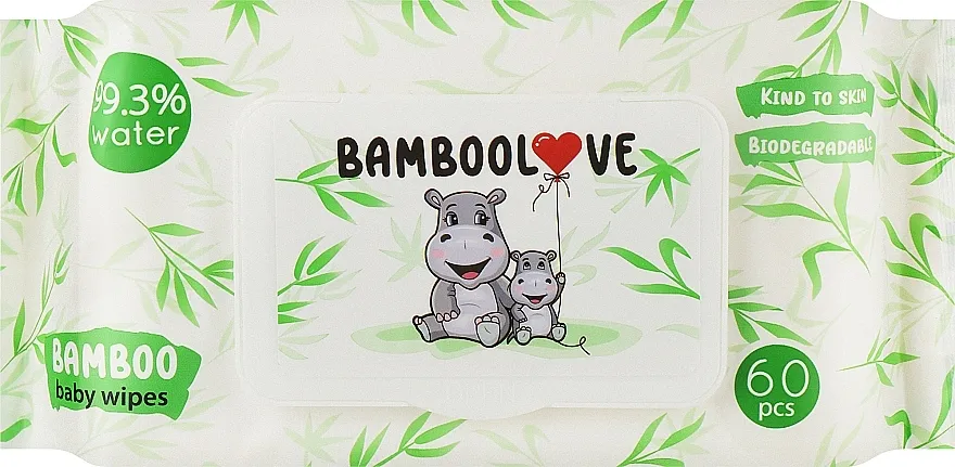 Bamboolove Vlažne maramice od bambusa, 60 kom.