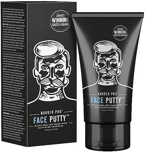 BarberPro Face Putty Maska u obliku filma sa aktivnim ugljem, u tubi