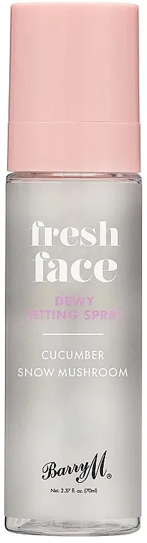 Barry M Fresh Face Dewy Setting Spray Cucumber &amp; Snow Mushroom Sprej za pričvršćivanje šminke