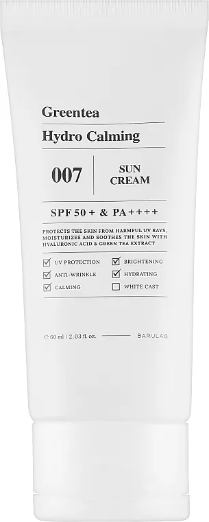 Barulab Greentea Hydro Calming Sun Cream Spf 50+ Krem za sunčanje za lice