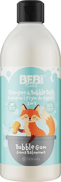 Barwa Bebi Kids Shampoo &amp; Bubble Bath Bubble Gum Dječji šampon i pjena za kupanje