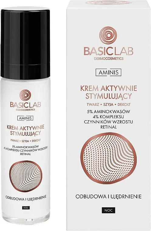 BasicLab Aminis Active Stimulating Night Face Cream Aktivna stimulirajuća noćna krema za lice