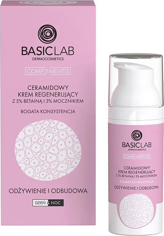 BasicLab Dermocosmetics Complementis Krema za lice s ceramidima "Prehrana i oporavak"