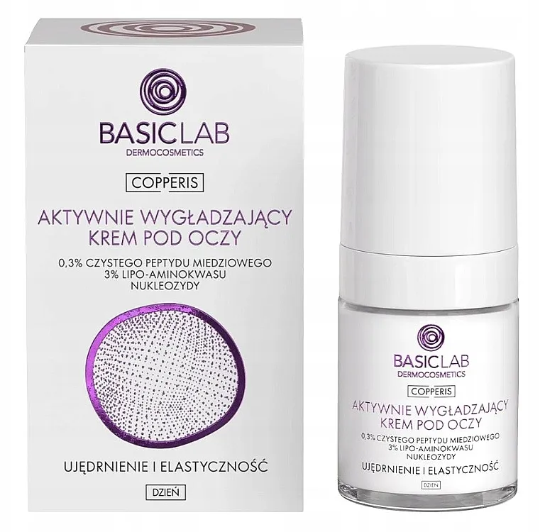 BasicLab Dermocosmetics Copperis Eye Cream Aktivno zaglađujuća krema za područje oko očiju za dan