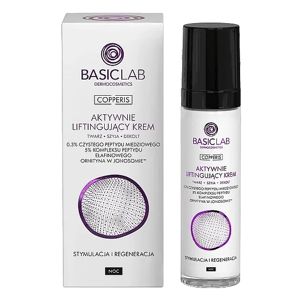 BasicLab Dermocosmetics Copperis Face Cream Aktivna lifting krema za lice za noć