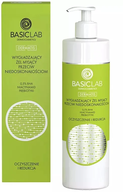 BasicLab Dermocosmetics Dermatis Izglađujući gel za čišćenje protiv nesavršenosti sa 0,5% BHA