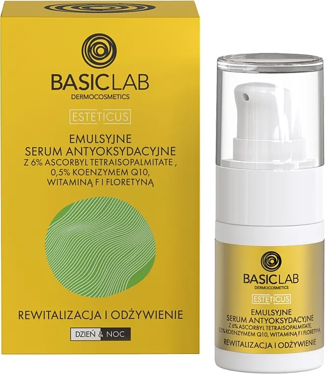BasicLab Dermocosmetics Esteticus Face Serum 6% Ascorbyl Tetraisopalmitate Antioksidativni serum sa 6% askorbil tetraizopalmitata