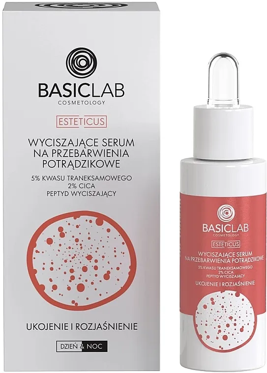 BasicLab Dermocosmetics Esteticus Face Serum Umirujući serum za fleke od akni sa 5% traneksamske kiseline
