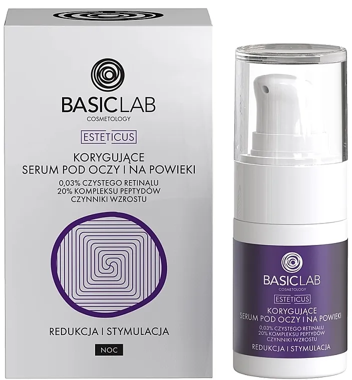 BasicLab Dermocosmetics Esteticus Specijalizovani noćni korektivni serum za oči i kapke Oporavak i stimulacija