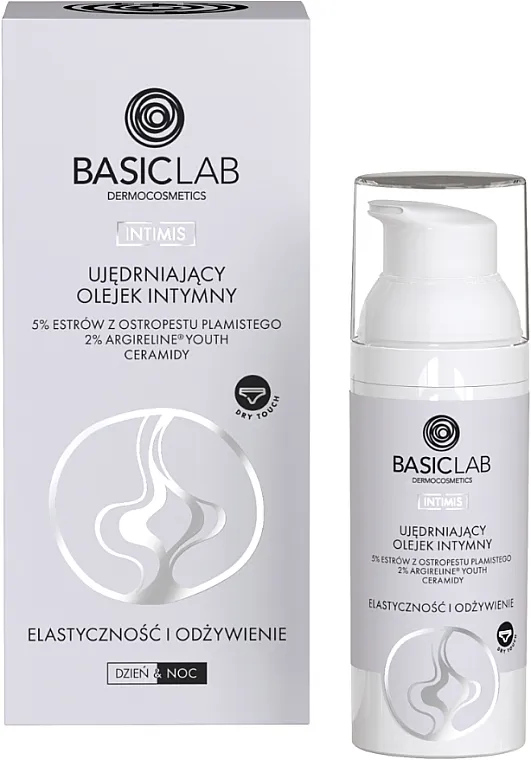 BasicLab Dermocosmetics Intimis Učvršćujuće ulje za intimnu higijenu "Elastičnost i ishrana"