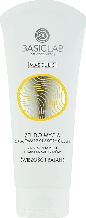 BasicLab Dermocosmetics Masculis Gel Gel za tuširanje, umivanje i pranje temena