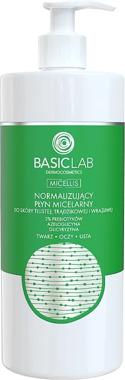 BasicLab Dermocosmetics Micellis Micelarna voda za normalizaciju masne kože, kože sklonoj aknama i osetljive kože