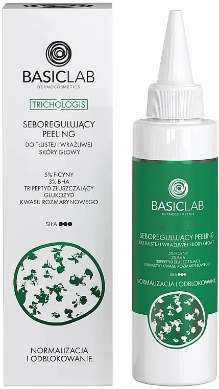 BasicLab Dermocosmetics Trichologis Seboregulirajući piling za masno i osetljivo vlasište