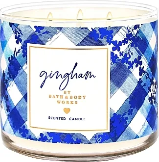 Bath &amp; Body Works Gingham Scented Candle Mirisna sveća sa tri fitilja