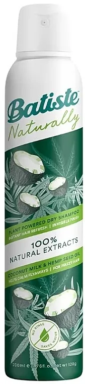 Batiste Plant Powered Dry Shampoo Coconut Milk &amp; Hemp Seed Oil Suvi šampon sa kokosovim mlekom i uljem semenki konoplje