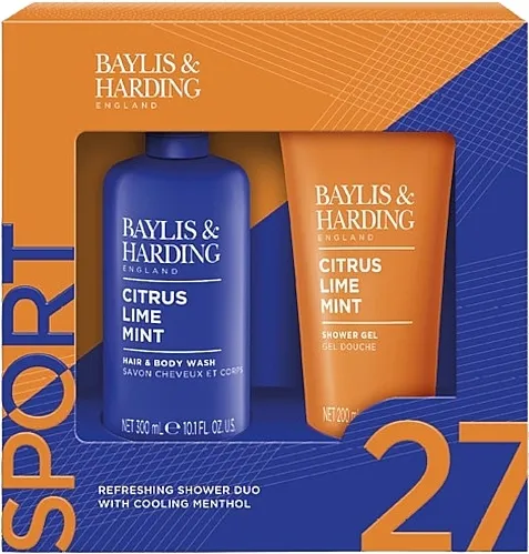Baylis &amp; Harding Citrus Lime &amp; Mint Men's Refreshing Shower Duo Gift Set (sh/gel/200ml + shm/300ml)