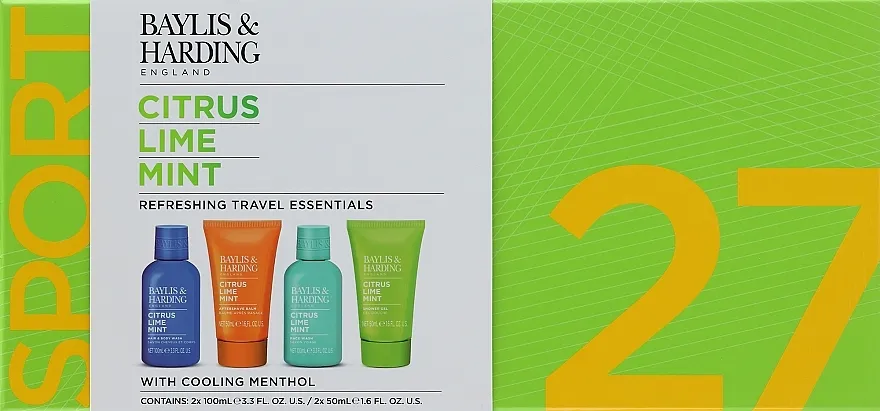 Baylis &amp; Harding Citrus Lime &amp; Mint Set	(wosh/100ml + sh/100ml + aft/sh/balm/50ml + sh/gel/50ml)
