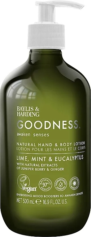Baylis &amp; Harding Goodness Natural Hand &amp; Body Lotion Lime, Mint &amp; Eucalyptus Balzam za ruke i telo
