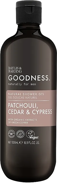 Baylis &amp; Harding Goodness Natural Shower Gel Patchouli Cedar And Cypress Gel za tuširanje za muškarce