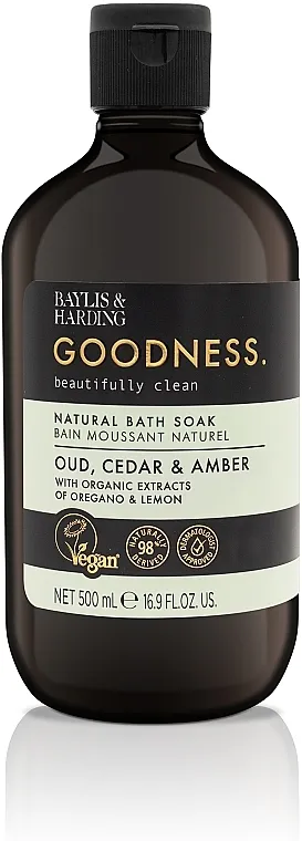 Baylis &amp; Harding Goodness Oud Cedar &amp; Amber Natural Bath Soak Pjena za kupanje