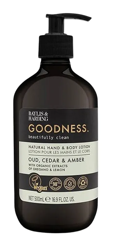 Baylis &amp; Harding Goodness Oud Cedar &amp; Amber Natural Hand &amp; Body Lotion Losion za ruke i telo