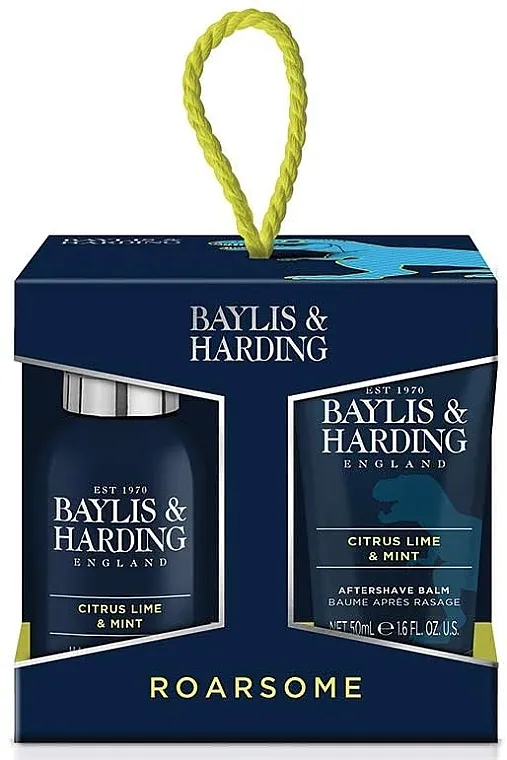 Baylis &amp; Harding Men's Citrus Lime &amp; Mint 4 Piece Box (hair/body/wash 100 ml + sh/gel 50 ml + face/wash 100 ml + a/sh/balm 50 ml) Set