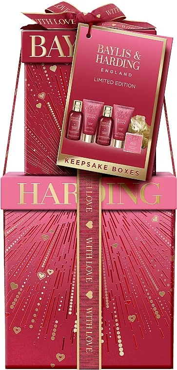 Baylis &amp; Harding Midnight Cherry Luxury Pamper Present Gift Set Set, 6 proizvoda