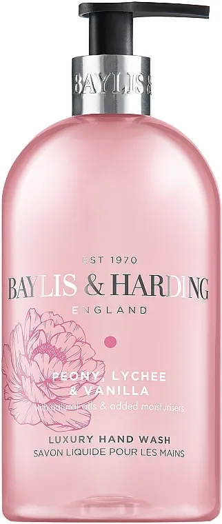 Baylis &amp; Harding Peony, Lychee &amp; Vanilla Luxury Hand Wash Tečni sapun za ruke