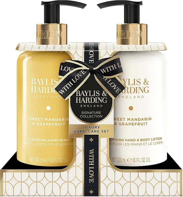 Baylis &amp; Harding Sweet Mandarin &amp; Grapefruit Luxury Hand Care Gift Set (h/wash/300 + h/b/lot/300ml)