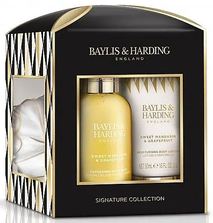 Baylis &amp; Harding Sweet Mandarin &amp; Grapefruit (sh/gel/100ml + b/milk/50ml + sponge/1pcs) Set